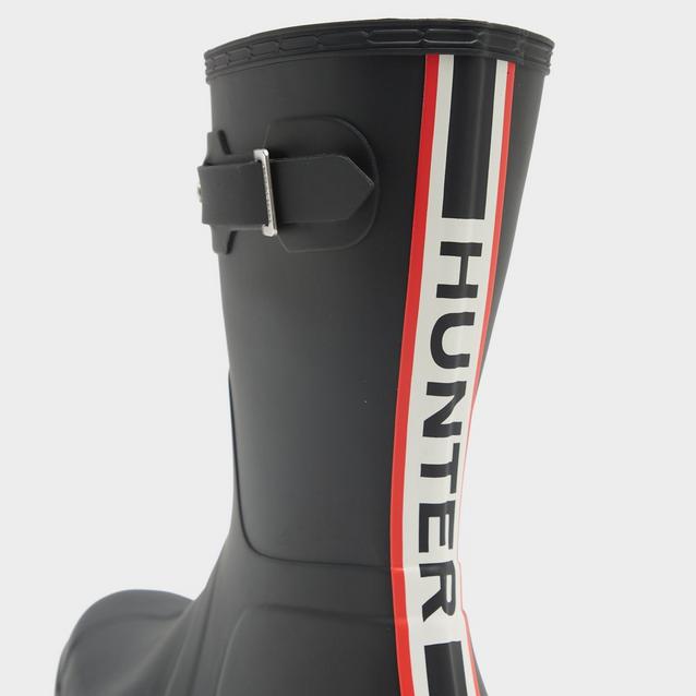 Hunter Men s Tri Colour Logo Backstrap Short Wellington Boots Ultimate Outdoors