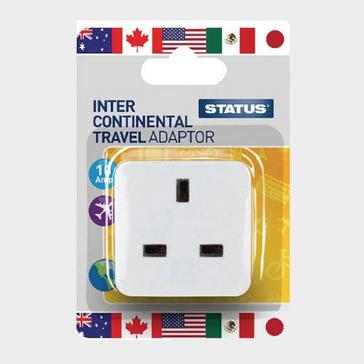 White Status UK To USA Plug Travel Adaptor