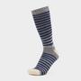 Blue Sealskinz Men's Attleborough Bamboo Mid-Length Stripe Socks