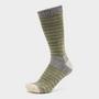 Green Sealskinz Men's Attleborough Bamboo Mid-Length Stripe Socks