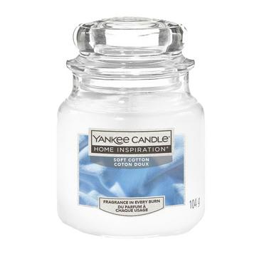 White Yankee candle Soft Cotton Small Jar