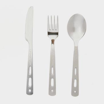Silver LIFEVENTURE Camping Cutlery Set