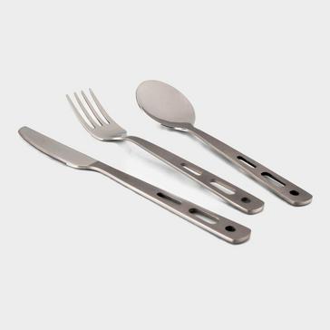 Silver LIFEVENTURE Camping Cutlery Set