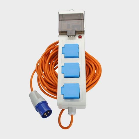Manufacturer Base Mains Roller Reel 240V Electric Hook-Up Lead with 2 USB  Ports & LED Light - Cablesgo