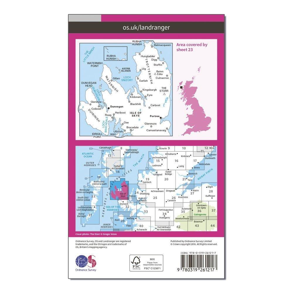 Ordnance Survey Landranger 23 North Skye Map With Digital Version Review