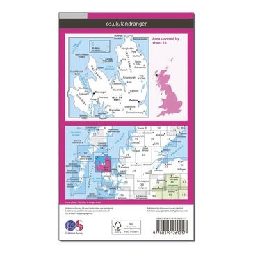 Pink Ordnance Survey Landranger 23 North Skye Dunvegan  Portree Map With Digital Version