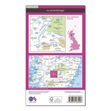 Pink Ordnance Survey Landranger 42 Glen Garry  Loch Rannoch Map With Digital Version