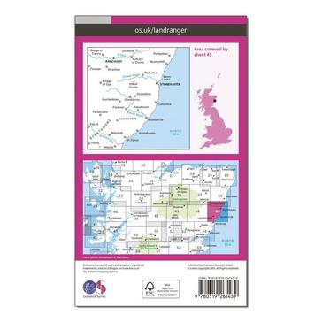 Pink Ordnance Survey Landranger 45 Stonehaven & Banchory Map With Digital Version