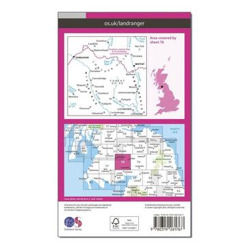 Pink Ordnance Survey Landranger 78 Nithsdale & Annandale, Sanquhar & Moffat Map With Digital Version