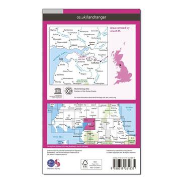 Pink Ordnance Survey Landranger 85 Carlisle & Solway Firth, Gretna Green Map With Digital Version