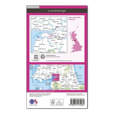 Orange Ordnance Survey Landranger Active 85 Carlisle  Solway Firth Gretna Green Map With Digital Version