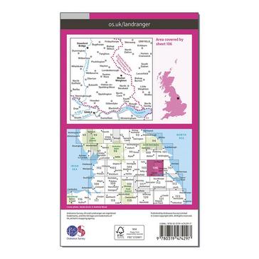 Pink Ordnance Survey Landranger Active 106 Market Weighton, Goole & Stamford Bridge Map With Digital Version