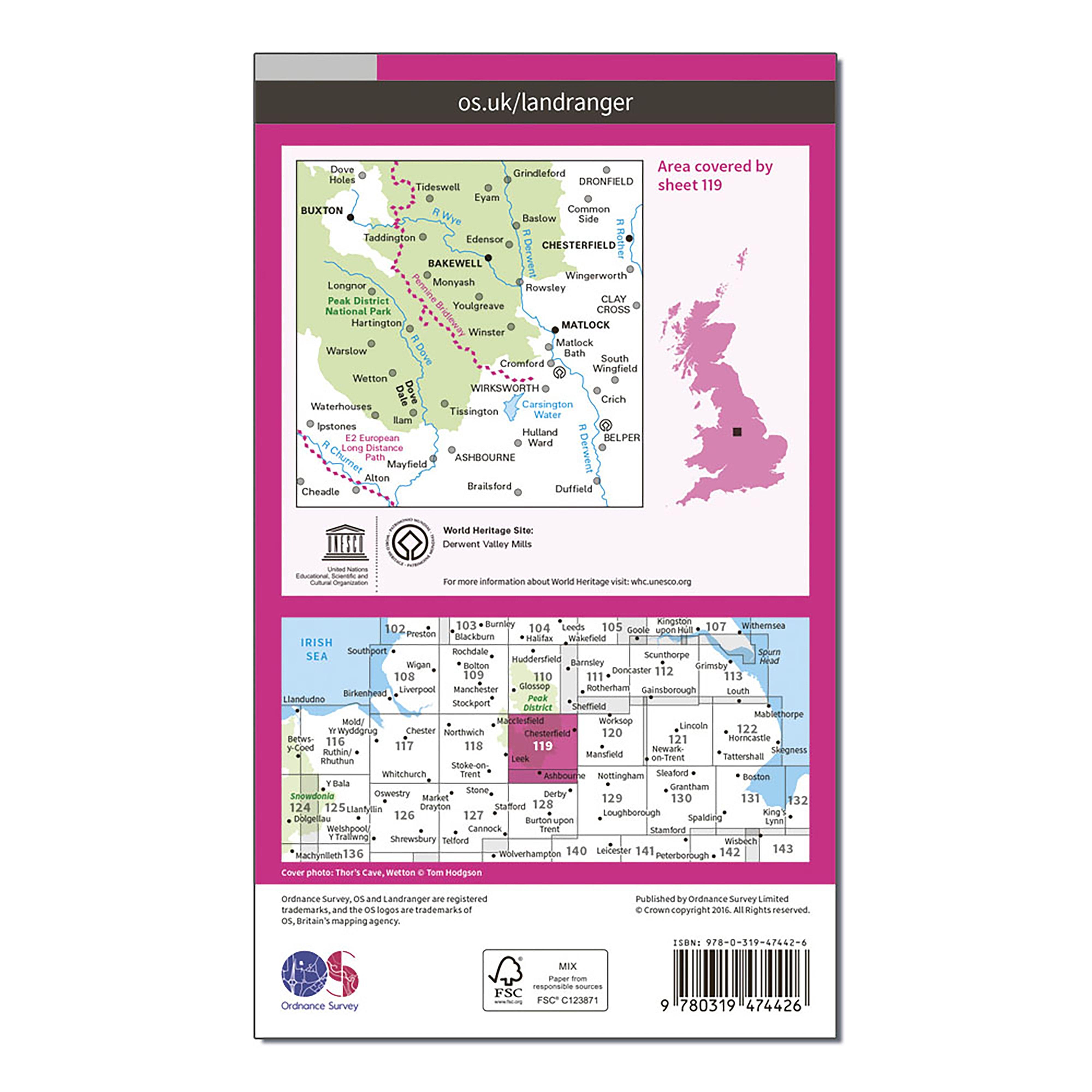 Ordnance Survey Landranger 119 Buxton & Matlock Map Review