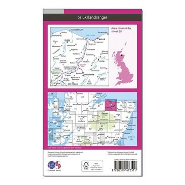 Pink Ordnance Survey Explorer Active 381 Blairgowrie, Kirriemuir & Glamis Map With Digital Version