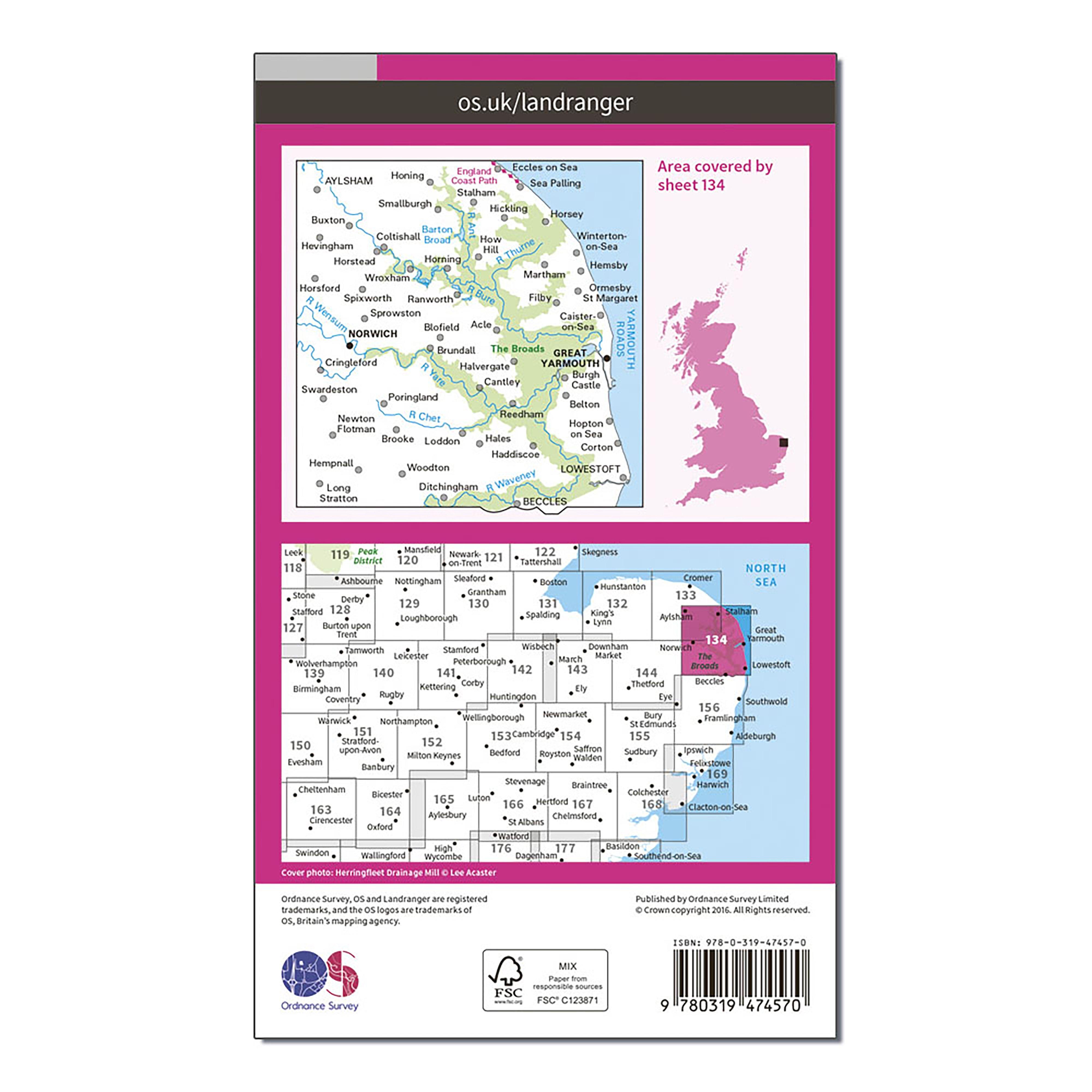 Ordnance Survey Landranger Active 134 Norwich & The Broads Map With Digital Version Review