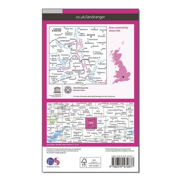 Pink Ordnance Survey Landranger Active 164 Oxford, Chipping Norton & Bicester Map With Digital Version