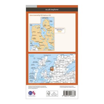 Orange Ordnance Survey Explorer 434 Gairloch & Loch Ewe Map With Digital Version
