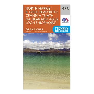 Orange Ordnance Survey Explorer 456 North Harris  Loch Seaforth Map With Digital Version