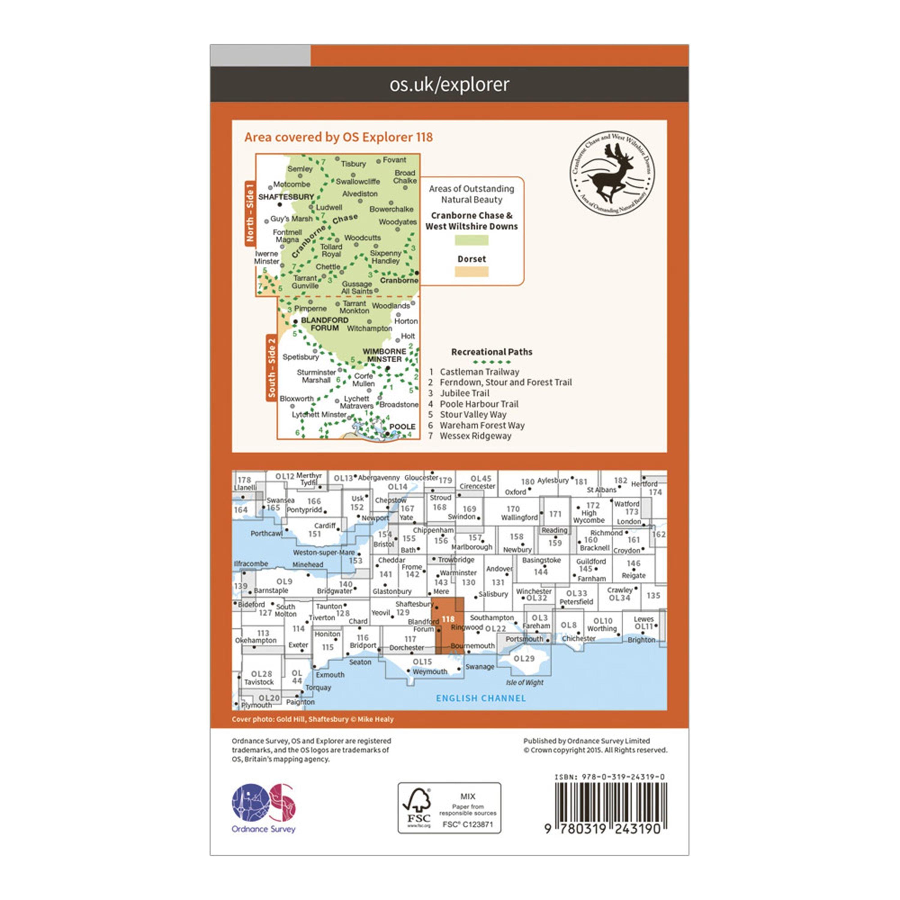 Ordnance Survey EXP 118 Shaftesbury & Cranborne Chase Map With Digital Version Review