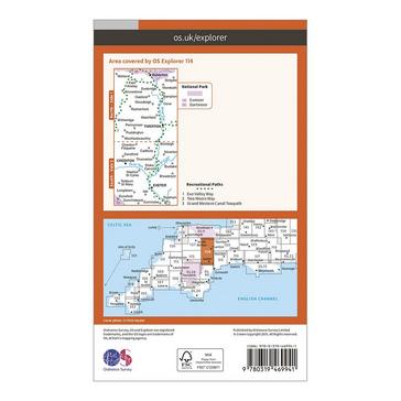 Orange Ordnance Survey Explorer Active 114 Exeter & The Exe Valley Map With Digital Version