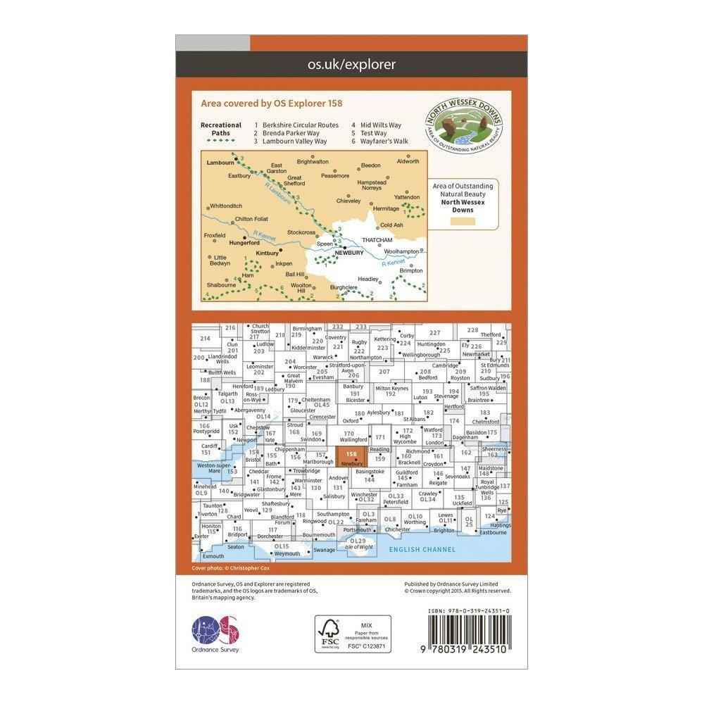 Ordnance Survey EXP 158 Newbury & Hungerford Map With Digital Version Review