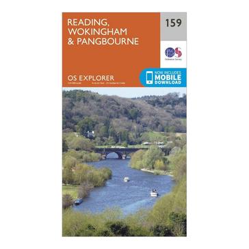 Orange Ordnance Survey Explorer 159 Reading, Wokingham & Pangbourne Map With Digital Version
