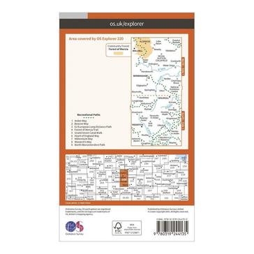 Orange Ordnance Survey Explorer 220 Birmingham, Walsall, Solihull & Redditch Map With Digital Version