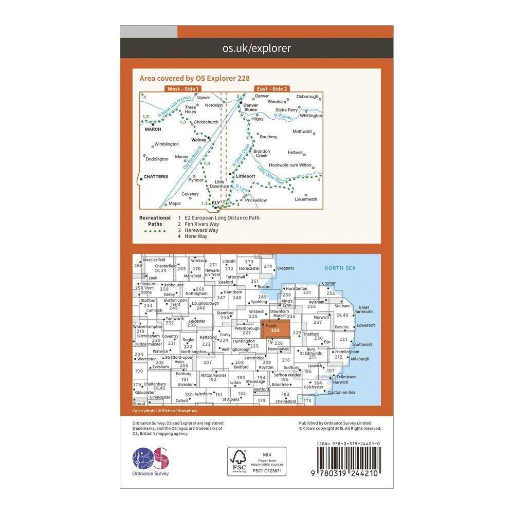 Ordnance Survey EXP 228 MARCH AND ELY Review