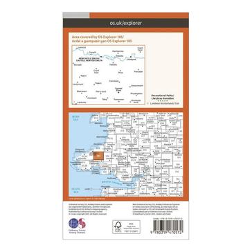 Orange Ordnance Survey Explorer Active 185 Newcastle Emlyn, Llandysul & Cynwyl Elfed Map With Digital Version