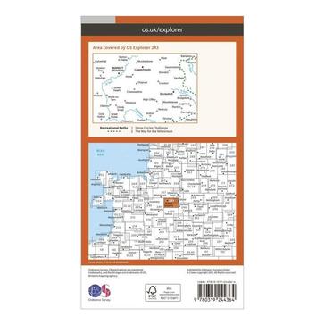 Orange Ordnance Survey Explorer 243 Market Drayton Loggerheads  Eccleshall Map With Digital Version