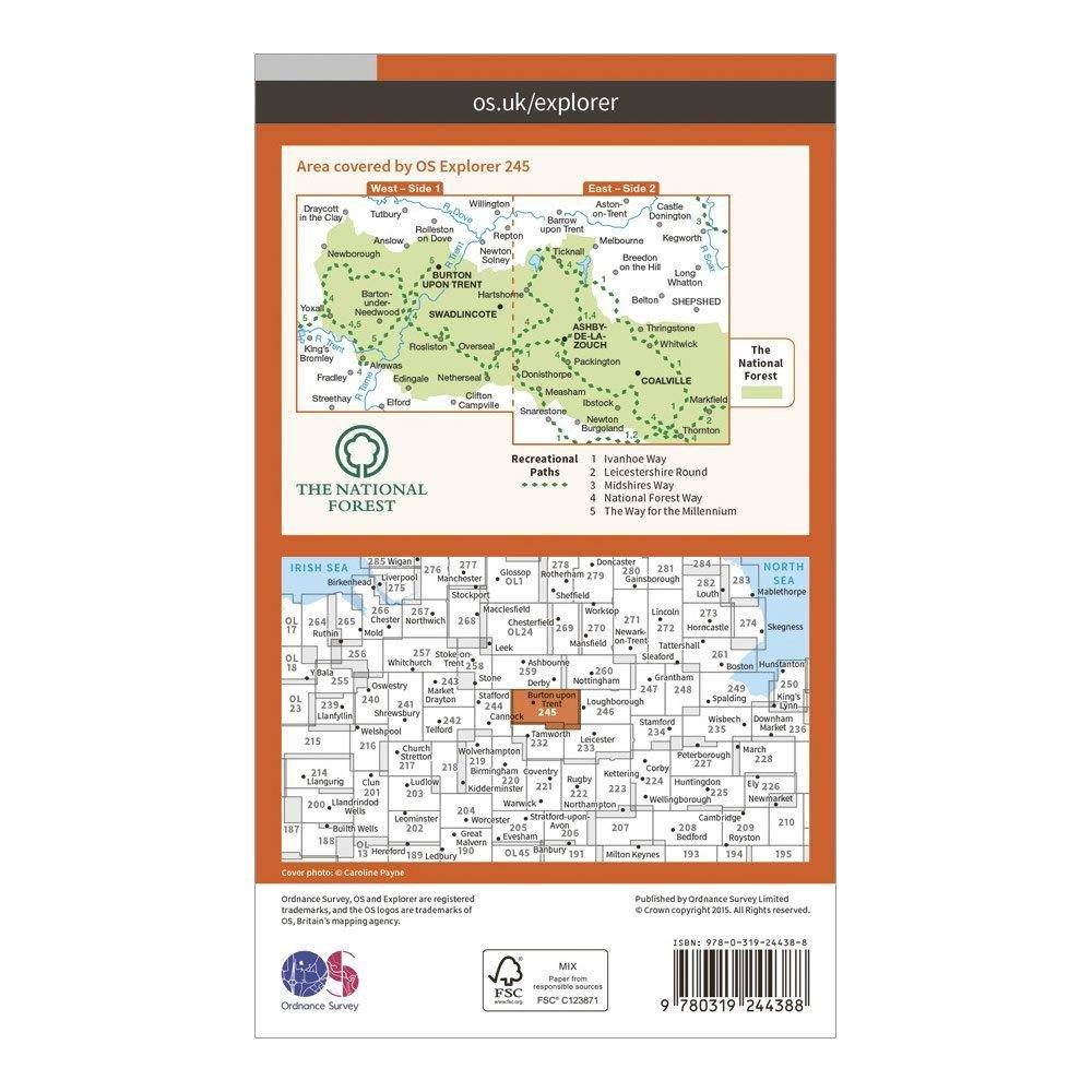 Ordnance Survey EXP 245 THE NATIONAL FOREST Review