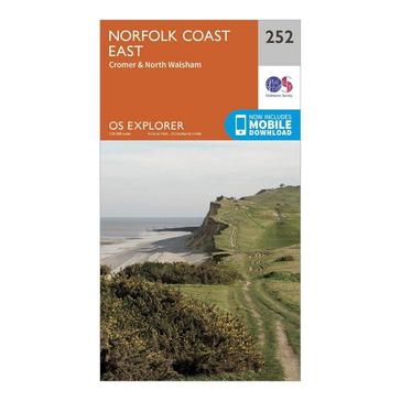 Orange Ordnance Survey Explorer 252 Norfolk Coast East Map With Digital Version