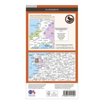 Orange Ordnance Survey Explorer 254 Lleyn Peninsula East Map With Digital Version