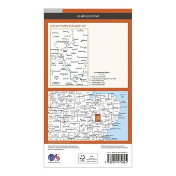 Orange Ordnance Survey Explorer 210 Newmarket & Havehill, Barrow, Clare & Kedington Map With Digital Version