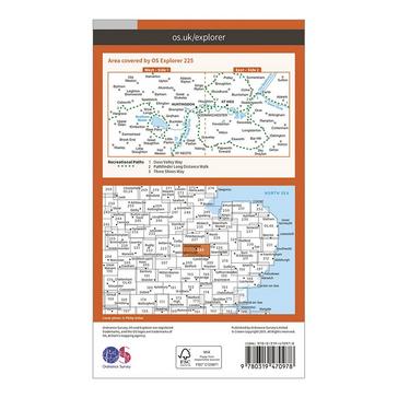 Orange Ordnance Survey Explorer Active 225 Huntingdon & St Ives Map With Digital Version