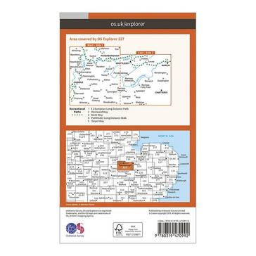 Orange Ordnance Survey Explorer Active 227 Peterborough Map With Digital Version