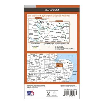 Orange Ordnance Survey Explorer Active 236 Kings Lynn Downham Market  Swaffham Map With Digital Version