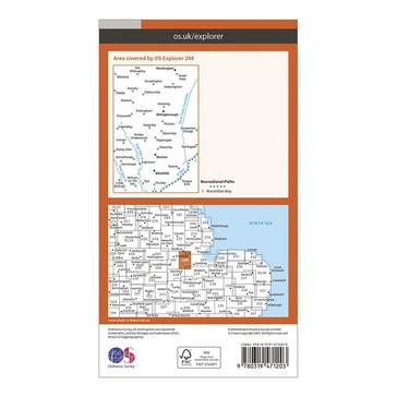 Orange Ordnance Survey Explorer Active 248 Bourne & Heckington Map With Digital Version