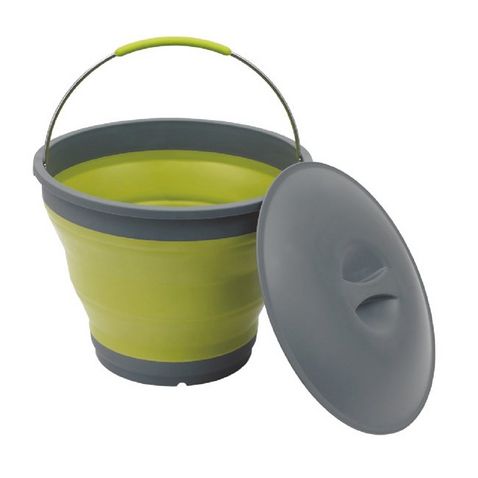 Green Outwell Collaps Bucket With Lid