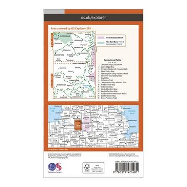 Orange Ordnance Survey Explorer Active 268 Wilmslow, Macclesfield & Congleton Map With Digital Version