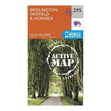 Orange Ordnance Survey Explorer Active 295 Bridlington Driffield  Hornsea Map With Digital Version
