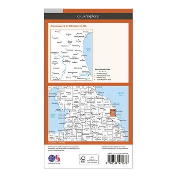 Orange Ordnance Survey Explorer Active 295 Bridlington Driffield  Hornsea Map With Digital Version