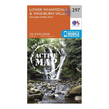 Orange Ordnance Survey Explorer 297 Lower Wharfedale & Washburn Valley Map