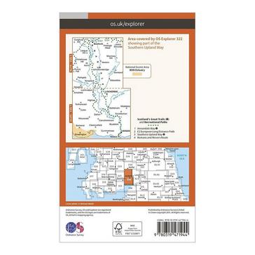 Orange Ordnance Survey Explorer Active 322 Annandale Map With Digital Version