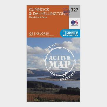 Orange Ordnance Survey Explorer Active 327 Cumnock & Dalmellington Map With Digital Version