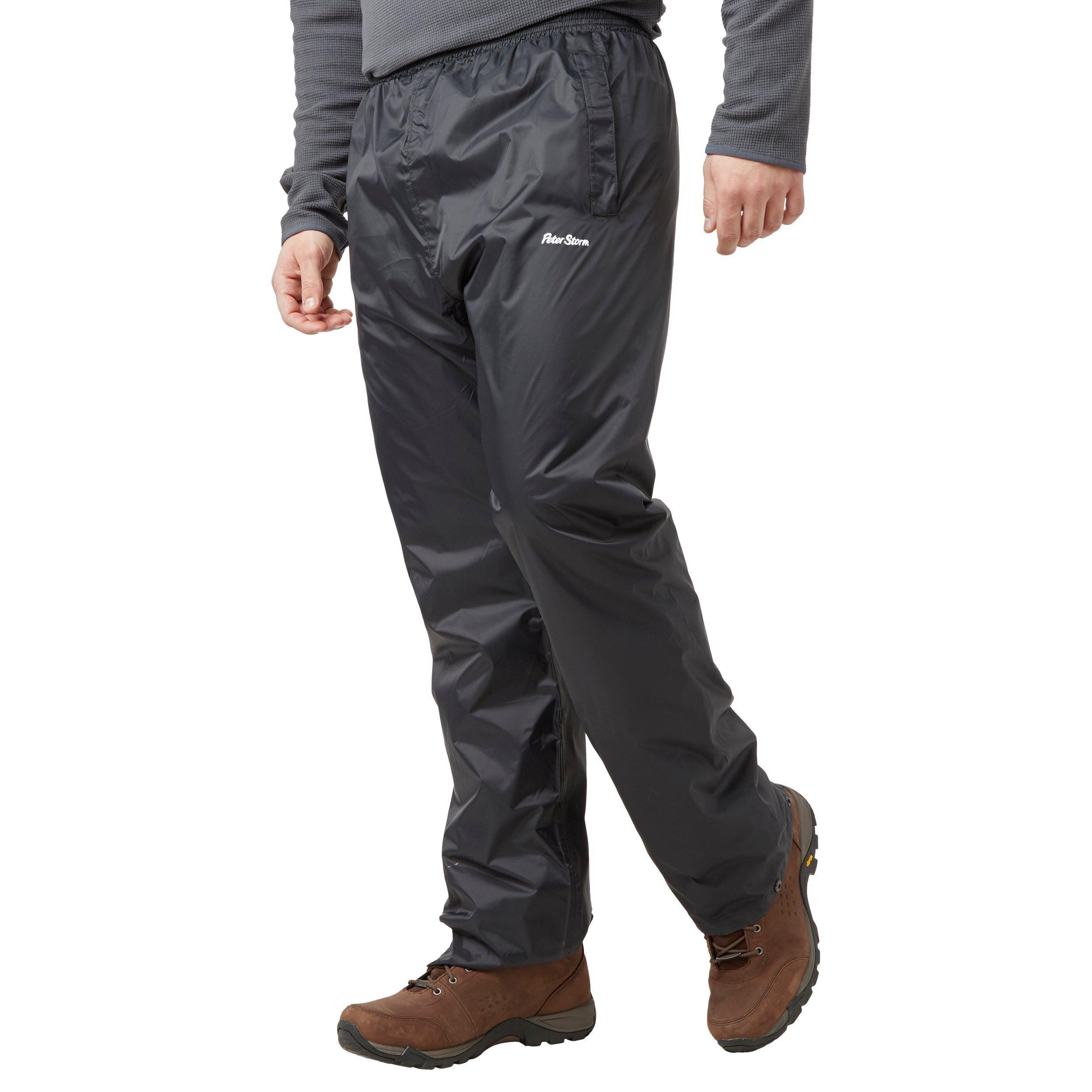 Mens Waterproof Packable Pants Black