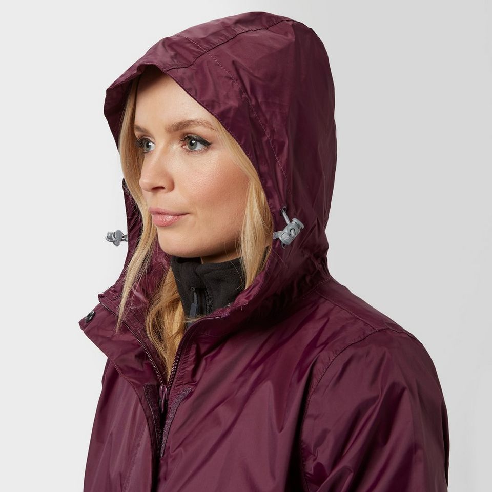 Peter Storm Womens Packable Hooded Jacket Plum GO Outdoors