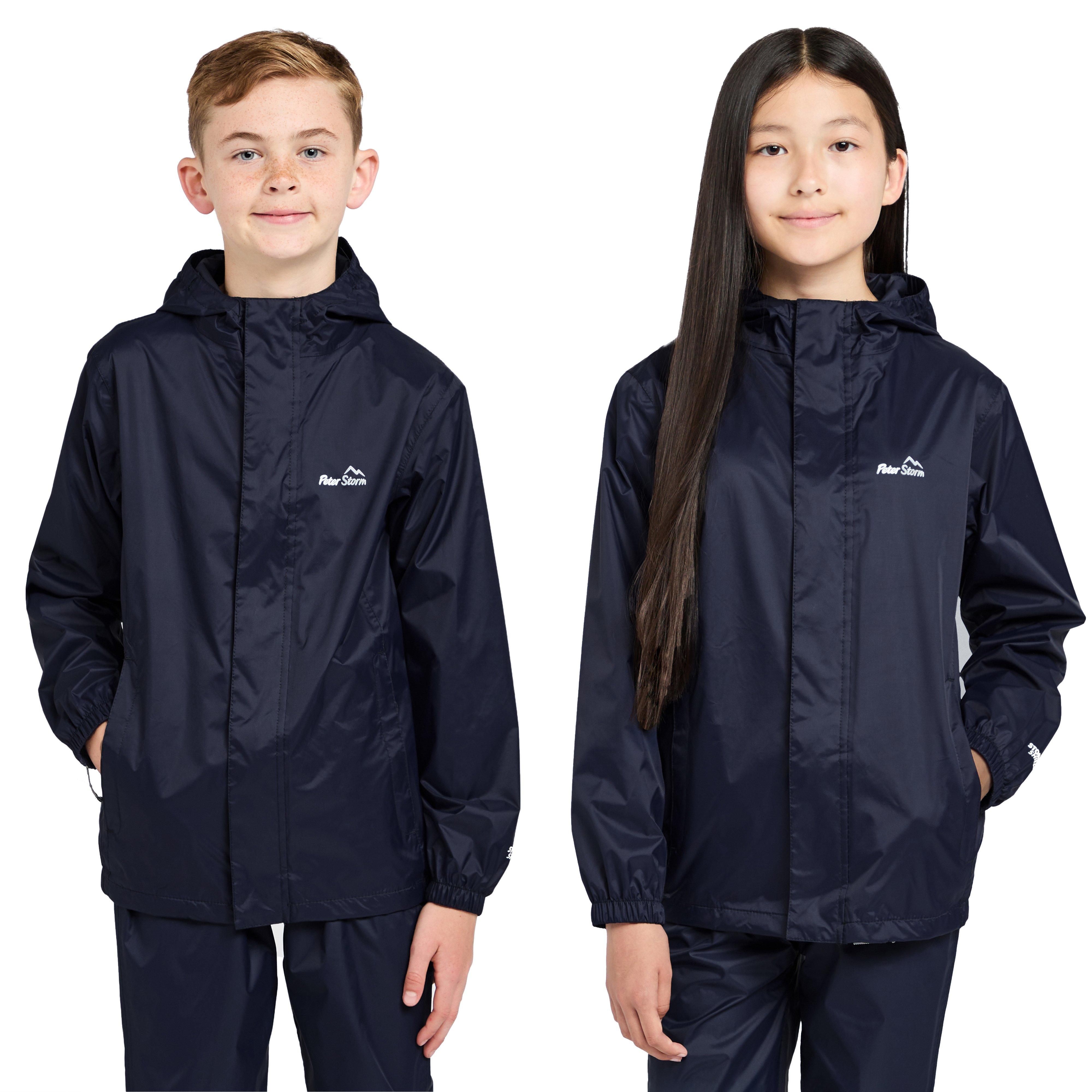Kids Packable Waterproof Jacket Navy