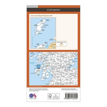 Orange Ordnance Survey Explorer Active 354 Colonsay & Oronsay Map With Digital Version