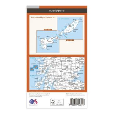 Orange Ordnance Survey Explorer 372 Coll & Tiree Map With Digital Version